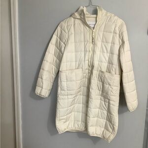 Rebecca Minkoff Cream Quilted Puffer Jacket